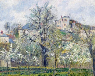 El Huerto con Árboles en Flor, Primavera, Pontoise, 1877